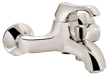 Emmevi Ares, однорычажный смеситель для ванны (излив 17,1 см), без набора для душа, цвет брашированный никель