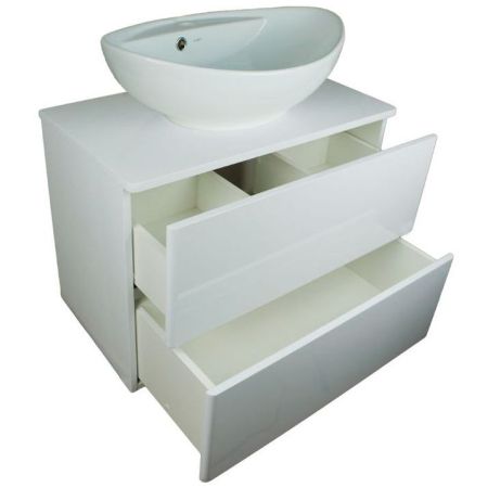 Тумба с раковиной Orange Otto 75 Ot-75TuMDF+G60 Белая, артикул Ot-75TuMDF+G60