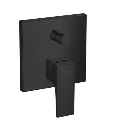 HG Metropol Встраиваемый смеситель для ванны с переключателем и обр. клапанами (внешняя часть), цвет: черный матовый, артикул 32546670