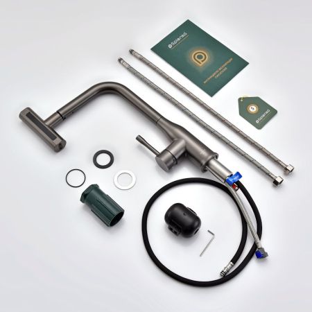 Смеситель для кухни с мультифункциональным изливом Splenka S206.49.09, графит