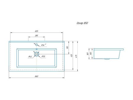 Тумба подвесная "Гольф 85", антик, Оскар 85