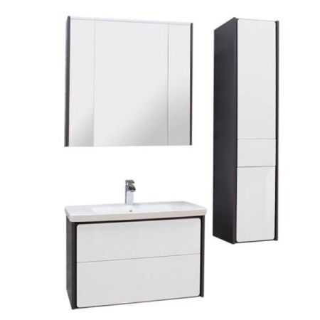 Тумба под раковину Roca Ronda 80 ZRU9302965 подвесная Белый глянец Антрацит, артикул ZRU9302965