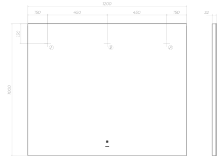 Зеркало VIGO Quadro z.QUA.120.Classic, 120 см, артикул z.QUA.120.Classic