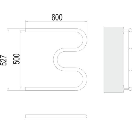 Полотенцесушитель водяной Terminus М-образный (3/4") 50х60, артикул 4620768880506