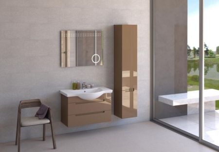 Шкаф пенал SanVit Палома 32 ppal в цвете Ral подвесной Черный глянец