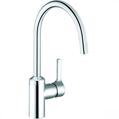 Смеситель для кухни, Kludi, BINGO STAR, тип открывания воды-однорычажный, тип регулирования воды-керамический картридж, монтаж-на раковину/столешницу, отверстия для монтажа-1, высота, мм-375, вынос излива, мм-215, тип излива-поворотный 360°, тип подводки-, артикул 428030578