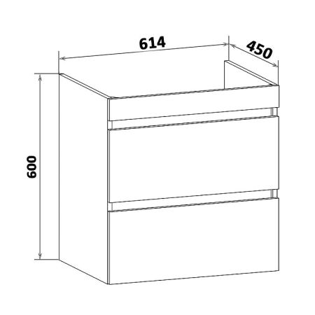 Тумба под раковину Runo Манхэттен 65 4620750029203 Белая