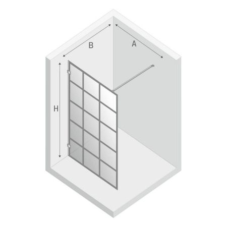 Душевое ограждение NEW TRENDY AVEXA BLACK 140x200 EXK-2027 (черный), артикул EXK-2027