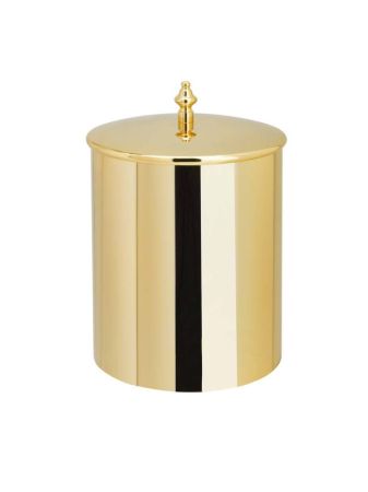 Stil Haus, круглое ведро с крышкой, ручка от коллекции Prisma, цвет золото, артикул 994PR(16)