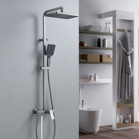 Душевая система Shevanik S4636T, оружейная сталь, артикул S4636T