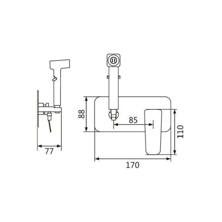 Гигиенический душ со смесителем Shevanik S9905C, белый