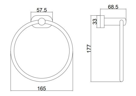Кольцо для полотенец BELZ B90104, черный, артикул B90104