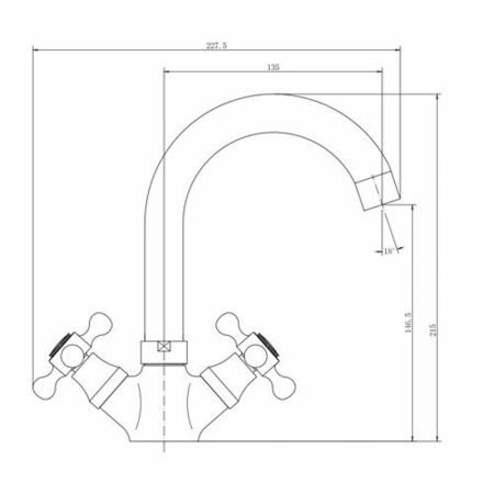 Смеситель для раковины FASHUN A1319, хром