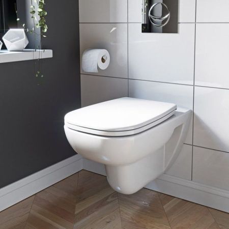 Duravit D-Code Комплект: подвесной унитаз 253509 355х545 мм.+ сиденье с автоматическим закрыванием 006739 ЦЕНА со склада поставщика), артикул 45350900A1 (253509+006739)