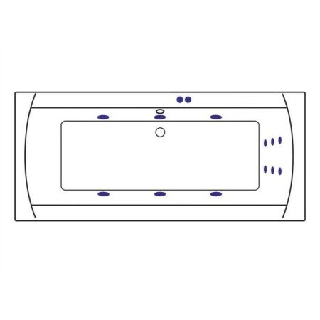 Ванна EXCELLENT Aquaria Lux 180x80 "LINE" (золото)