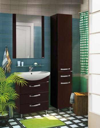 Тумба под раковину АКВАТОН АРИЯ Н 59,4 1A123401AA010 (напольная, белый глянец), шт, артикул 1A123401AA010