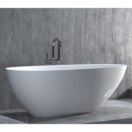 Salini PAOLA In Ванна отдельностоящая 1720х827х578мм, ''Up&Down'', сифон, слив-перелив, (нужен подиум) S-Sense, глянцевый, белый. Фурнитура: белая., артикул 101612G