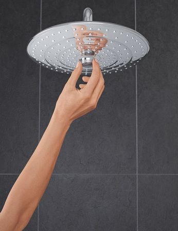 Верхний душ GROHE Euphoria 260 SmartControl с душевым кронштейном 380 мм, расход 9,5 л/мин, хром (26459000), артикул 26459000