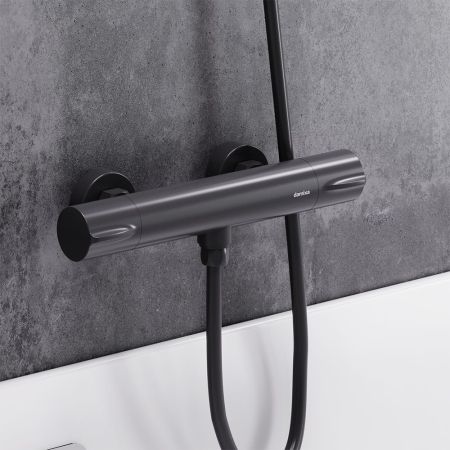 366000300 Scandinavian Pure, термостатический смеситель для душа, чёрный, артикул 366000300