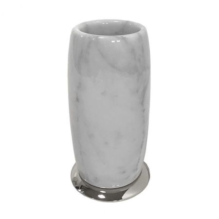 3SC Elegance MARMO Стакан настольный, цвет: мрамор bianco carrara/хром
