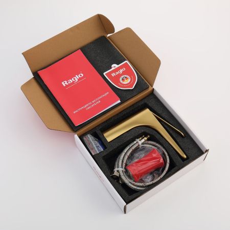 Смеситель для раковины Raglo R21.10.03, золотой сатин