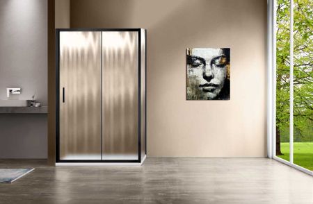 Душевые уголки Vincea Душевой уголок Garda VSR-1G9012CHB, 1200*900, черный, стекло шиншилла, , шт, артикул VSR-1G9012CHB