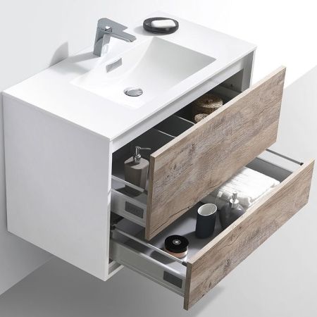 Тумба под раковину Vincea Alessia VMC-1S900NL подвесная N.Wood, артикул VMC-1S900NL