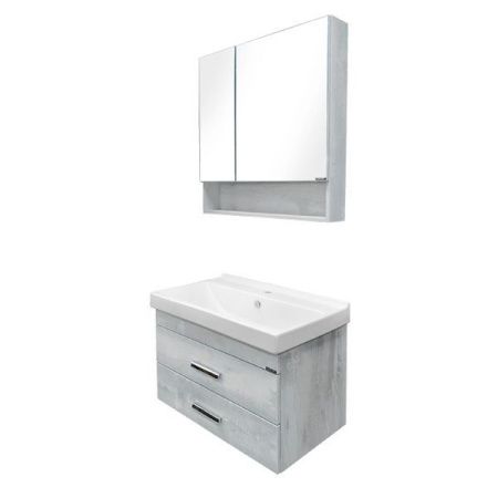 Тумба с раковиной Comforty Никосия 80 4138839 подвесная Дуб белый Тумба с раковиной Comforty Никосия 80 4138839 подвесная Дуб белый