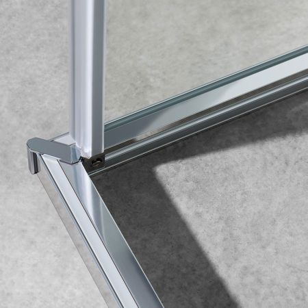 Душевой уголок Slim-U VSS-2SU900CLB, 900*900, м.черный, стекло прозрачное, артикул VSS-2SU900CLB