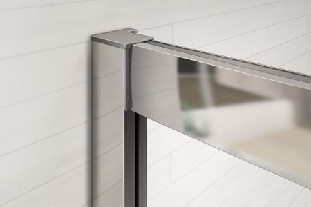 Душевой уголок Cezares Pratico RH-2 100x80 профиль Хром стекло прозрачное