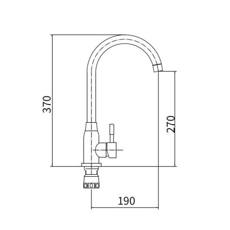 Смеситель для кухни FASHUN A54009-B, сатин