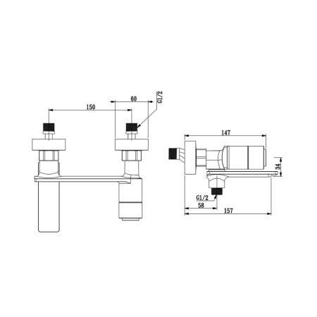 Смеситель для ванны Savol S-601831, хром, артикул S-601831