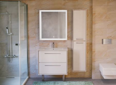 Зеркало Raval Frame 75 с подсветкой Белое Зеркало Raval Frame 75 с подсветкой Белое