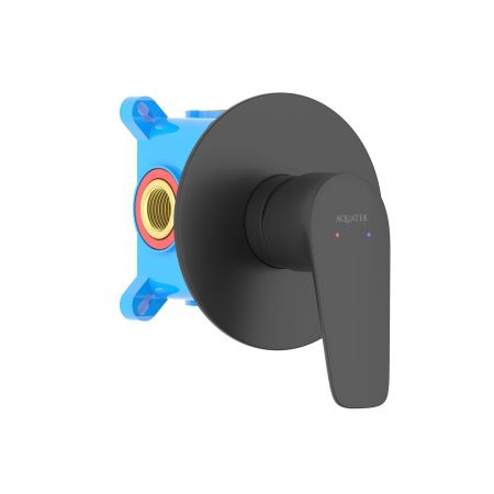 Смеситель для душа (внешняя и скрытая часть) AQUATEK, матовый черный AQ1166MB БЕТТА, артикул AQ1166MB