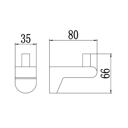 Крючок для ванной комнаты Savol S-007353, хром, артикул S-007353
