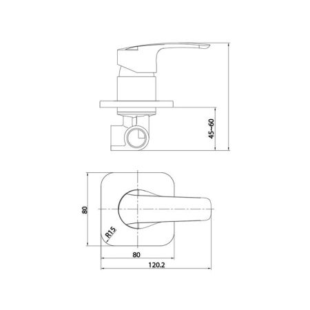 Встраиваемый смеситель с одним выходом IDDIS Ray (RAYSB00i66), артикул RAYSB00i66