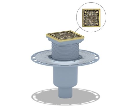 Душевой трап Bronze de Luxe 21975-5902, бронза, артикул 21975-5902