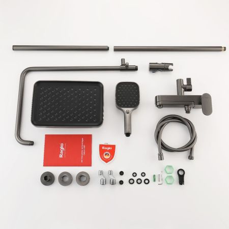 Душевая система Raglo R50.24.09, графит, артикул R50.24.09