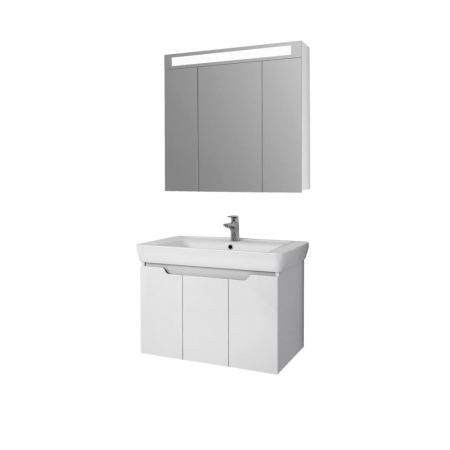 Тумба с раковиной подвесная Dreja Q(D) 80 см, белый, артикул 99-1003-com