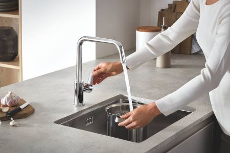 Смеситель для кухни GROHE Eurosmart 2021, U-образный высокий излив, хром (30567000) Смеситель для кухни GROHE Eurosmart 2021, U-образный высокий излив, хром (30567000)