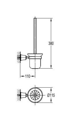 Щетка для унитаза подвесная CEZARES LIBERTY, артикул CZR-F-8990