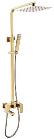 Душевая стойка ABBER Daheim AF8216G с изливом, золото матовое Душевая стойка ABBER Daheim AF8216G с изливом, золото матовое