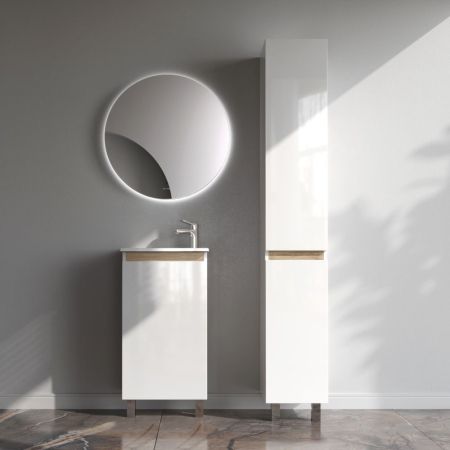 M85AFSX0451WG X-Joy, База под раковину, напольная, 45 см, 1 дверца, белый глянец, артикул M85AFSX0451WG