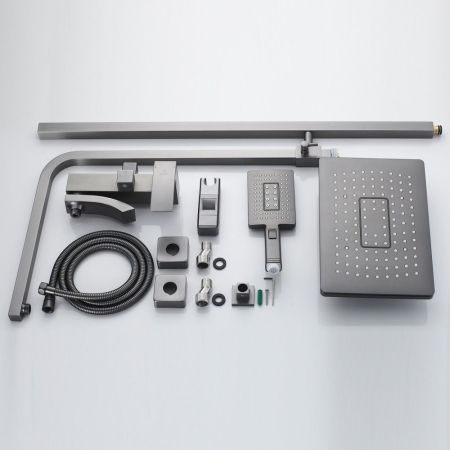 Душевая система Rose R1556T, пепельный