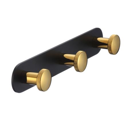 Планка с крючками Savol S-002173HB, черный/золото, артикул S-002173HB