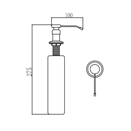 Дозатор кухонной мойки Savol S-ZY003H, черный, артикул S-ZY003H