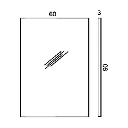Colombo Fashion Mirrors Зеркало в раме, 90х60см., цвет: хром, артикул B2041.CR
