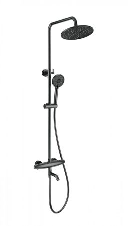 Душевая система с термостатом WONZON & WOGHAND CAPSULE, Темный графит (WW-B3031-A3-BGG), артикул WW-B3031-A3-BGG