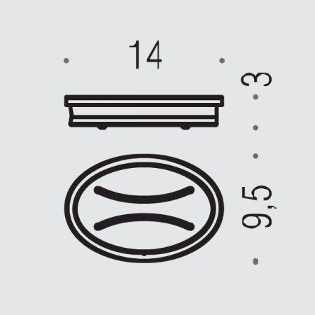 Colombo Land Мыльница настольная, цвет: хром/матовое стекло, артикул B2842.CR-VAN