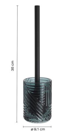 Gedy Corinne, напольный стеклянный ерш, цвет светло-серый, артикул CR33(07)